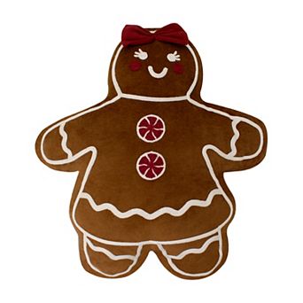 St. Nicholas Square® Velvet Gingerbread Girl Decorative Pillow