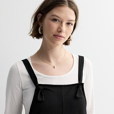 Juniors' Live To Be Spoiled Glitter Jumpsuit & Long Sleeve Tee Set