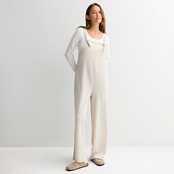 Juniors' Live To Be Spoiled Glitter Jumpsuit & Long Sleeve Tee Set