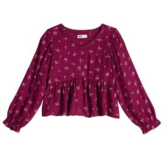 Girls 6-20 SO® Tie Lace Top