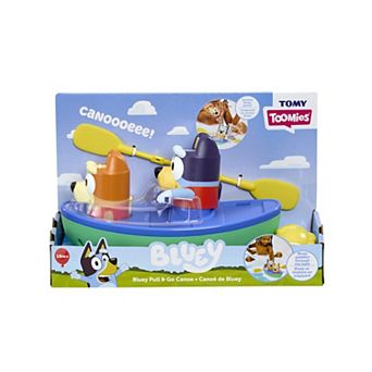 Bluey Pull & Go Paddling Canoe Bath Toy Set
