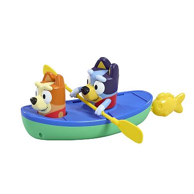 Bluey Pull & Go Paddling Canoe Bath Toy Set