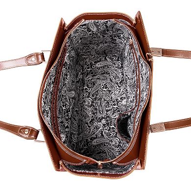 McKleinUSA Aldora Leather Tote with Tablet Pocket