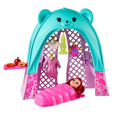 Polly Pocket Glamping Dolls & Playset Bundle with Camper Van, Tent, Canoe & Pets