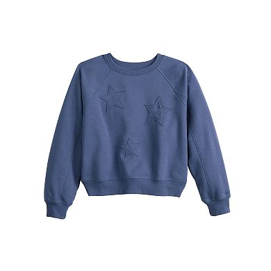 Girls 6-20 SO® Ribbon Trim Sweatshirt in Regular & Plus Size