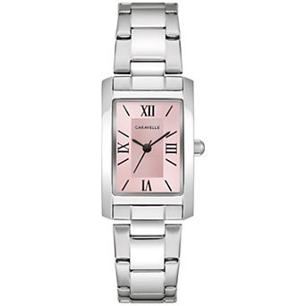 Caravelle Women's Classic Stainless Pink Dial Bracelet Watch - 43L224