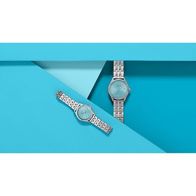 Caravelle Women's Stainless Light Blue Bracelet Watch - 43M124