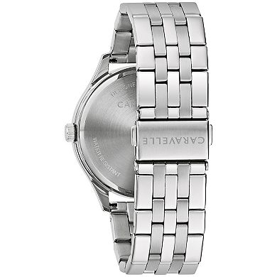 Caravelle Men's Stainless Light Blue Dial Bracelet Watch - 43B174
