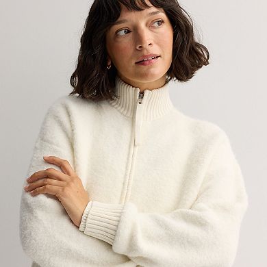 Women's FLX Boucle Bomber Sweater Jacket