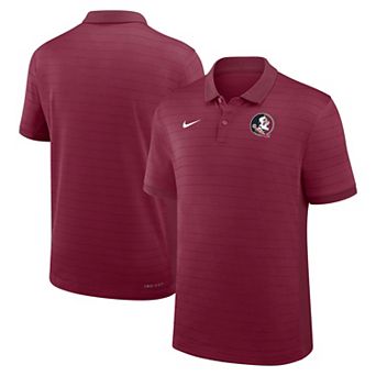 Men's Nike Garnet Florida State Seminoles 2025 Early Season Coaches Sideline Victory Stripe Dri-FIT Polo