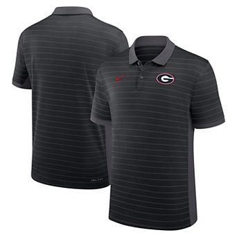 Men's Nike Black Georgia Bulldogs 2025 Early Season Coaches Sideline Victory Stripe Dri-FIT Polo