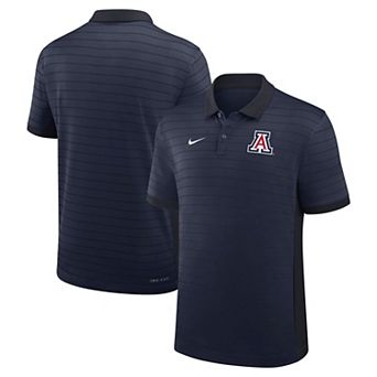 Men's Nike Navy Arizona Wildcats 2025 Early Season Coaches Sideline Victory Stripe Dri-FIT Polo