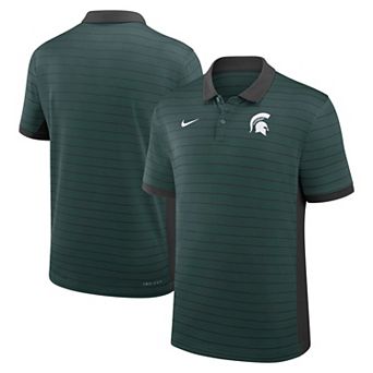 Men's Nike Green Michigan State Spartans 2025 Early Season Coaches Sideline Victory Stripe Dri-FIT Polo