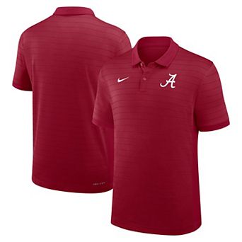 Men's Nike Crimson Alabama Crimson Tide 2025 Early Season Coaches Sideline Victory Stripe Dri-FIT Polo