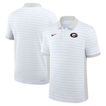 Men's Nike White Georgia Bulldogs 2025 Early Season Coaches Sideline Victory Stripe Dri-FIT Polo