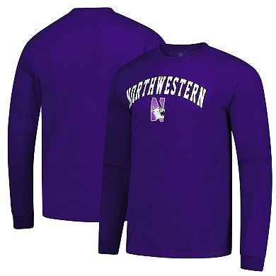 Men's Purple Northwestern Wildcats Logo Long Sleeve T-Shirt