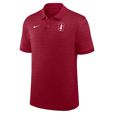 Men's Nike Cardinal Stanford Cardinal 2025 Early Season Coaches Sideline Victory Stripe Dri-FIT Polo