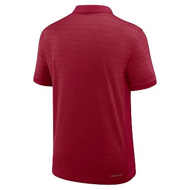 Men's Nike Cardinal Stanford Cardinal 2025 Early Season Coaches Sideline Victory Stripe Dri-FIT Polo