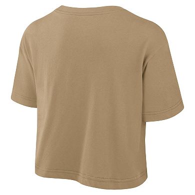 Women's Nike Tan LSU Tigers Athletic Prep Arch Dri-FIT Cropped T-Shirt