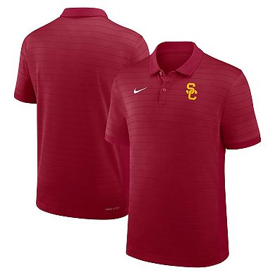 Men's Nike Cardinal USC Trojans 2025 Early Season Coaches Sideline Victory Stripe Dri-FIT Polo