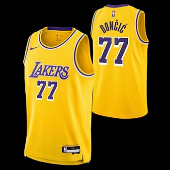 Youth Nike Luka Don��i�� Gold Los Angeles Lakers Swingman Jersey - Icon Edition
