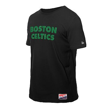 Men's New Era Black Boston Celtics Premium Wordmark T-Shirt