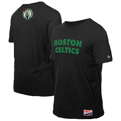 Men's New Era Black Boston Celtics Premium Wordmark T-Shirt