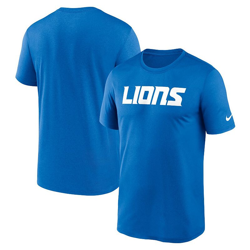 Men's Nike Blue Detroit Lions Primetime Legend Wordmark Performance T-Shirt, 