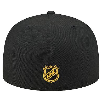 Men's New Era Black Boston Bruins State Stitch 59FIFTY Fitted Hat