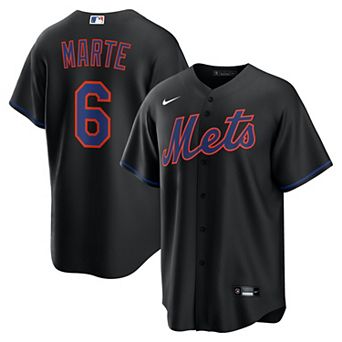 Men's Nike Starling Marte Black New York Mets Alternate Replica Jersey