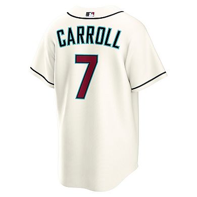 Men's Nike Corbin Carroll Cream Arizona Diamondbacks Home Replica Jersey