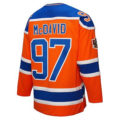 Men's Mitchell & Ness Connor McDavid Orange Edmonton Oilers Power Play Jersey