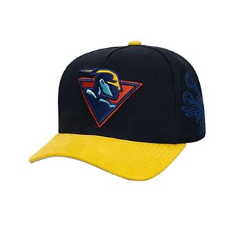 Men's Mitchell & Ness Blue/Gold Golden State Warriors May Flowers Adjustable Hat