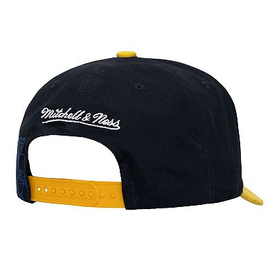 Men's Mitchell & Ness Blue/Gold Golden State Warriors May Flowers Adjustable Hat