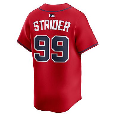 Men's Nike Spencer Strider Red Atlanta Braves Alternate Limited Player Jersey
