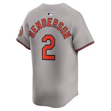 Men's Nike Gunnar Henderson Gray Baltimore Orioles Road Limited Player Jersey