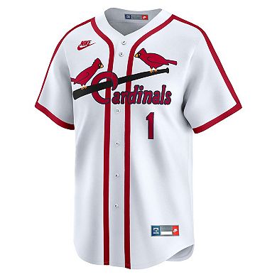 Men's Nike Ozzie Smith White St. Louis Cardinals Throwback Cooperstown Collection Limited Jersey