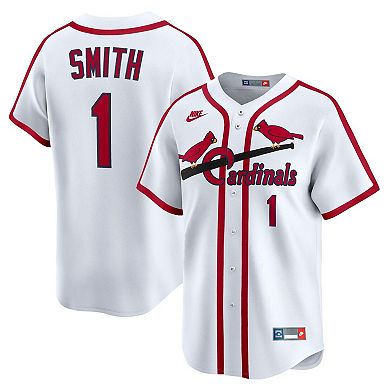 Men's Nike Ozzie Smith White St. Louis Cardinals Throwback Cooperstown Collection Limited Jersey
