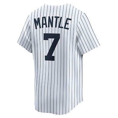 Men's Nike Mickey Mantle White New York Yankees Throwback Cooperstown Collection Limited Jersey
