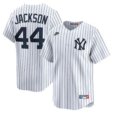 Men's Nike Reggie Jackson White New York Yankees Throwback Cooperstown Collection Limited Jersey