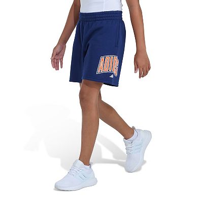 Boys 8-20 adidas Elastic Waistband Collegiate Fleece Shorts