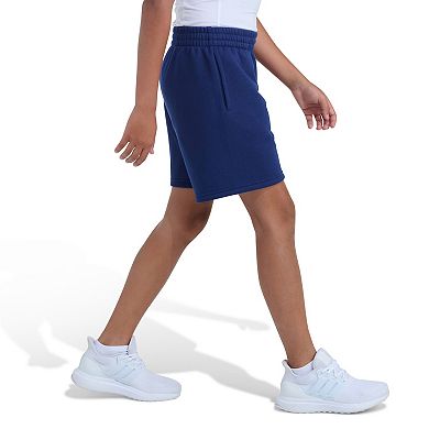 Boys 8-20 adidas Elastic Waistband Collegiate Fleece Shorts