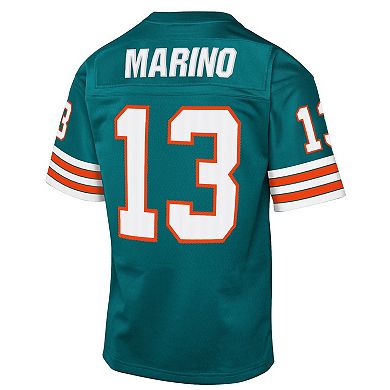 Youth Mitchell & Ness Dan Marino Aqua Miami Dolphins 1984 Throwback Fashion Jersey