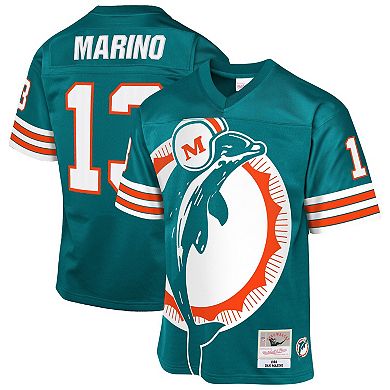 Youth Mitchell & Ness Dan Marino Aqua Miami Dolphins 1984 Throwback Fashion Jersey