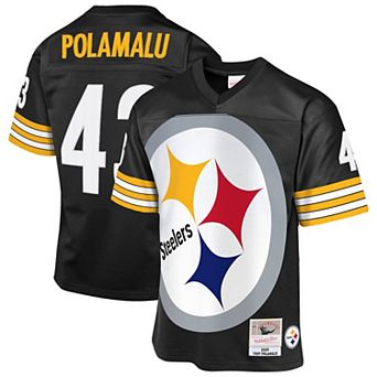 Youth��Mitchell & Ness Troy Polamalu Black Pittsburgh Steelers 2005 Throwback Fashion Jersey