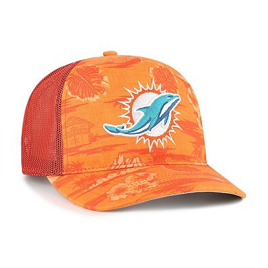 Men's '47 Orange Miami Dolphins Fiji Trucker Adjustable Hat