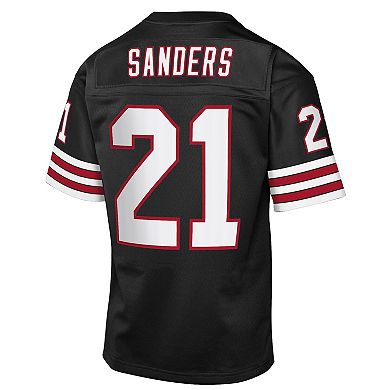 Youth Mitchell & Ness Deion Sanders Black Atlanta Falcons 1992 Throwback Fashion Jersey