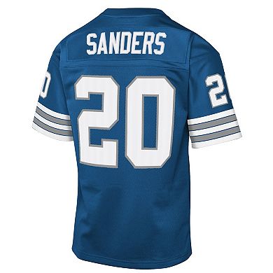 Youth Mitchell & Ness Barry Sanders Blue Detroit Lions 1996 Throwback Fashion Jersey