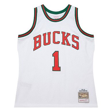 Men's Mitchell & Ness Oscar Robertson White Milwaukee Bucks Hardwood Classics Swingman Jersey