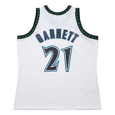 Men's Mitchell & Ness Kevin Garnett White Minnesota Timberwolves Hardwood Classics Swingman Jersey